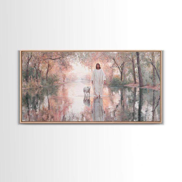 Holy Infant Calm – Framed Canvas Print – Christian Wall Art – Jesus Christmas Art – Christian Art Canvas – Christmas Art Prints