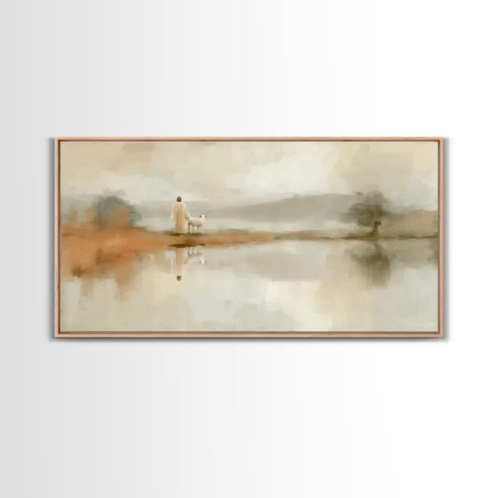 Guiding Mist Path – Framed Canvas Print – Christian Wall Art – Jesus Art Print – Christian Art Canvas – Christian Gift Ideas