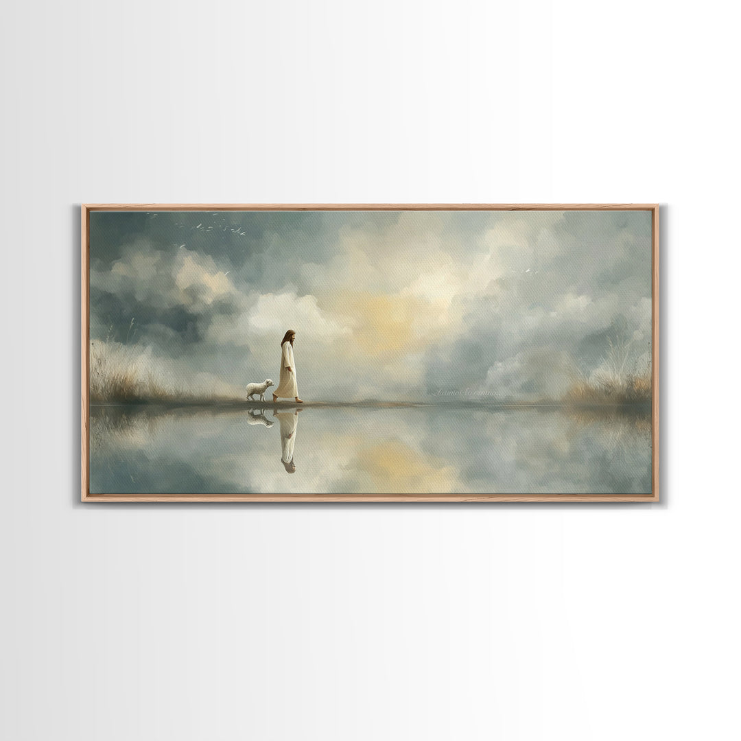 River Of Mercy – Framed Canvas Print – Christian Wall Art – Christian Art Canvas – Jesus Art Print – Christmas Art Prints