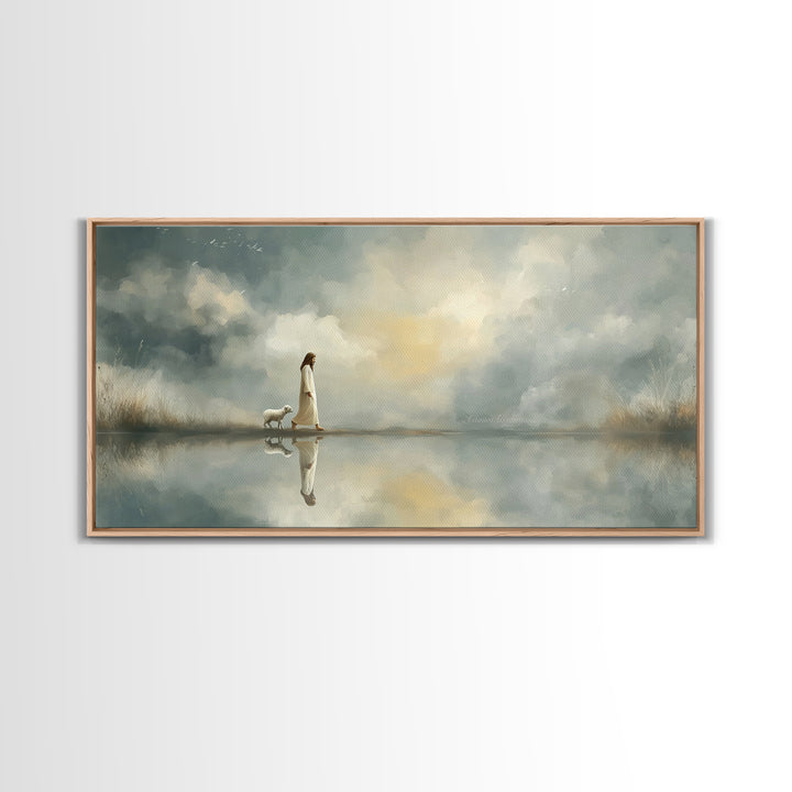 River Of Mercy – Framed Canvas Print – Christian Wall Art – Christian Art Canvas – Jesus Art Print – Christmas Art Prints
