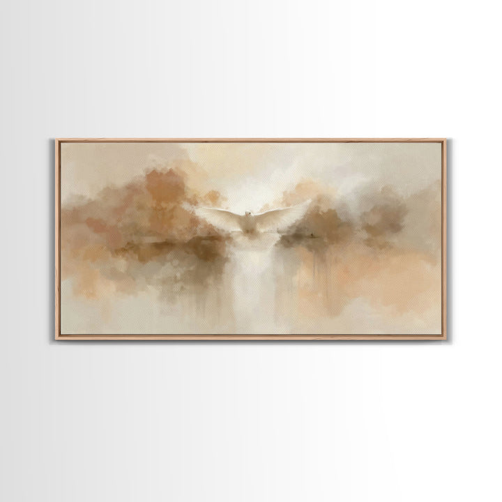 Gentle Ascension, Framed Canvas Print, Christian Art Canvas, Minimalist Christian Art, Christian Wall Art, Christmas Art Prints