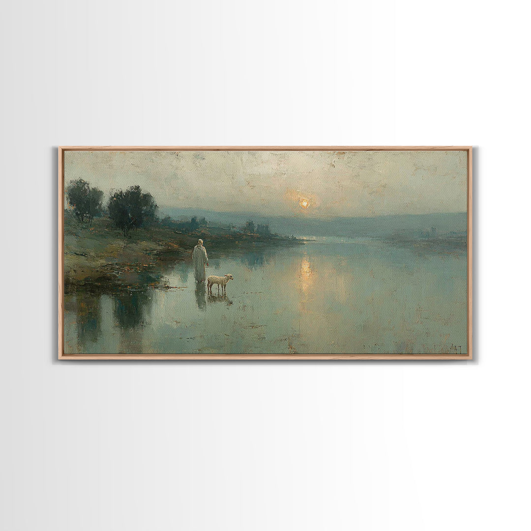 Heavenly Dawn Glory, Framed Canvas Print, Christian Wall Art, Jesus Art Print, Christian Art Canvas, Christmas Art Prints, Christian Christ