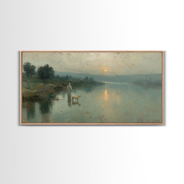 Heavenly Dawn Glory, Framed Canvas Print, Christian Wall Art, Jesus Art Print, Christian Art Canvas, Christmas Art Prints, Christian Christ