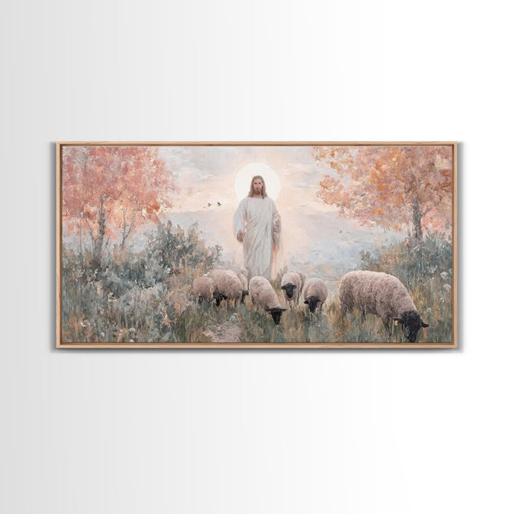 Shepherds Of Peace | Framed Canvas Print | Christian Wall Art | Christian Art Canvas | Jesus Painting | Christian Decor | Christian Christm