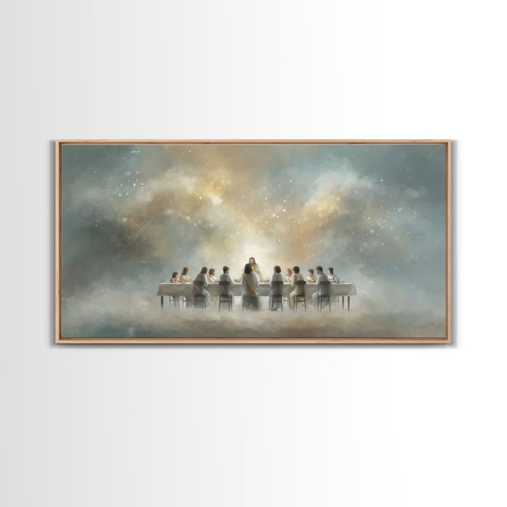 Sacred Table | Framed Canvas Print | Christian Art Work | Jesus Painting | Christian Wall Art | Christmas Canvas Wall Art | Christian Decor