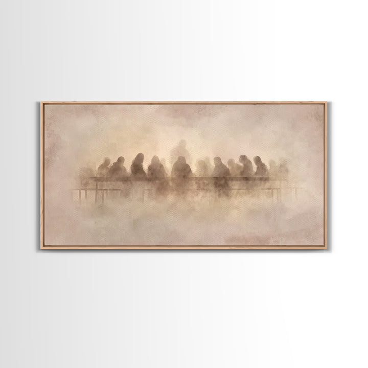Divine Banquet – Framed Canvas Print – Christian Art Canvas – Christian Christmas Art – Jesus Painting – Christian Wall Art – Christian Gif