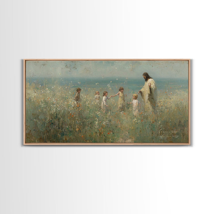 White Covenant | Framed Canvas Print | Christian Art Canvas | Christian Wall Art | Jesus Painting | Christian Christmas Art | Christian Dec