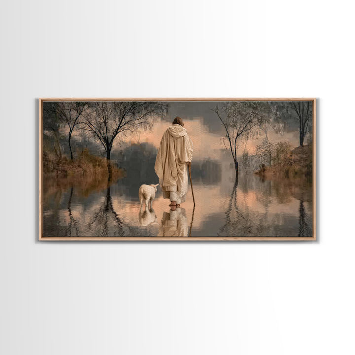 Path Of Grace - Framed Canvas Print - Jesus Painting - Christian Art Canvas - Christian Wall Art - Christian Christmas Art