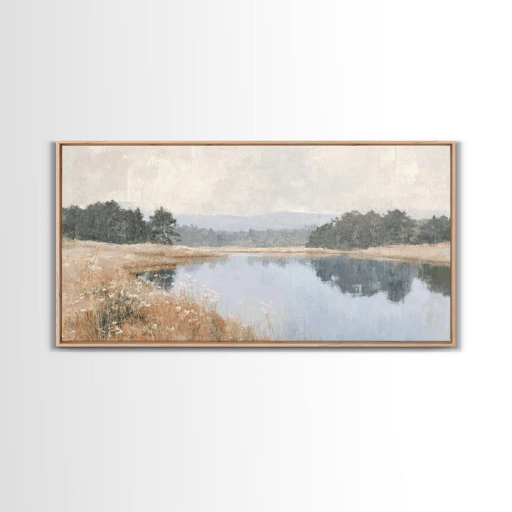 Fields Of Peace - Framed Canvas Print - Christian Art Canvas - Subtle Christian Paintings - Christian Art Print - Christian Decor