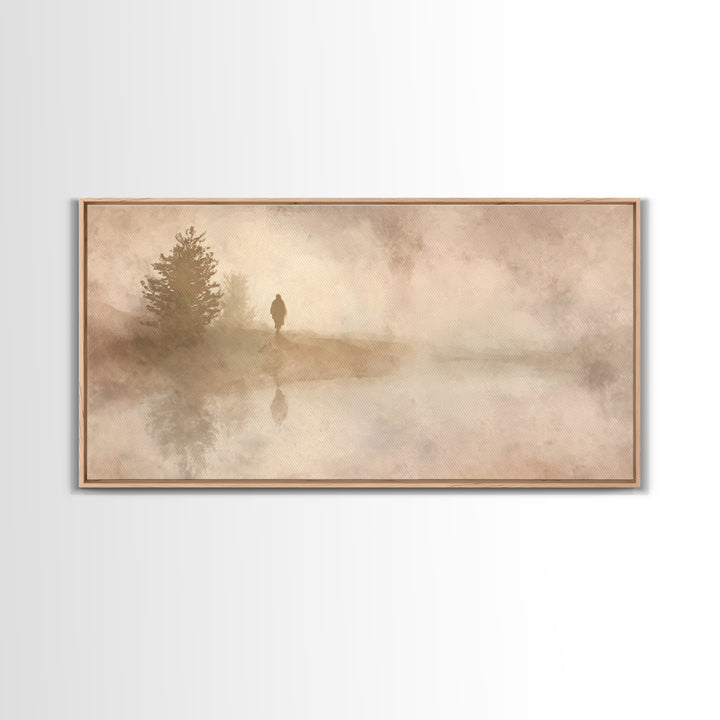 Desert Hush Reverence | Framed Canvas Print | Christian Wall Art | Subtle Christian Art | Christian Art Canvas | Jesus Painting | Christian