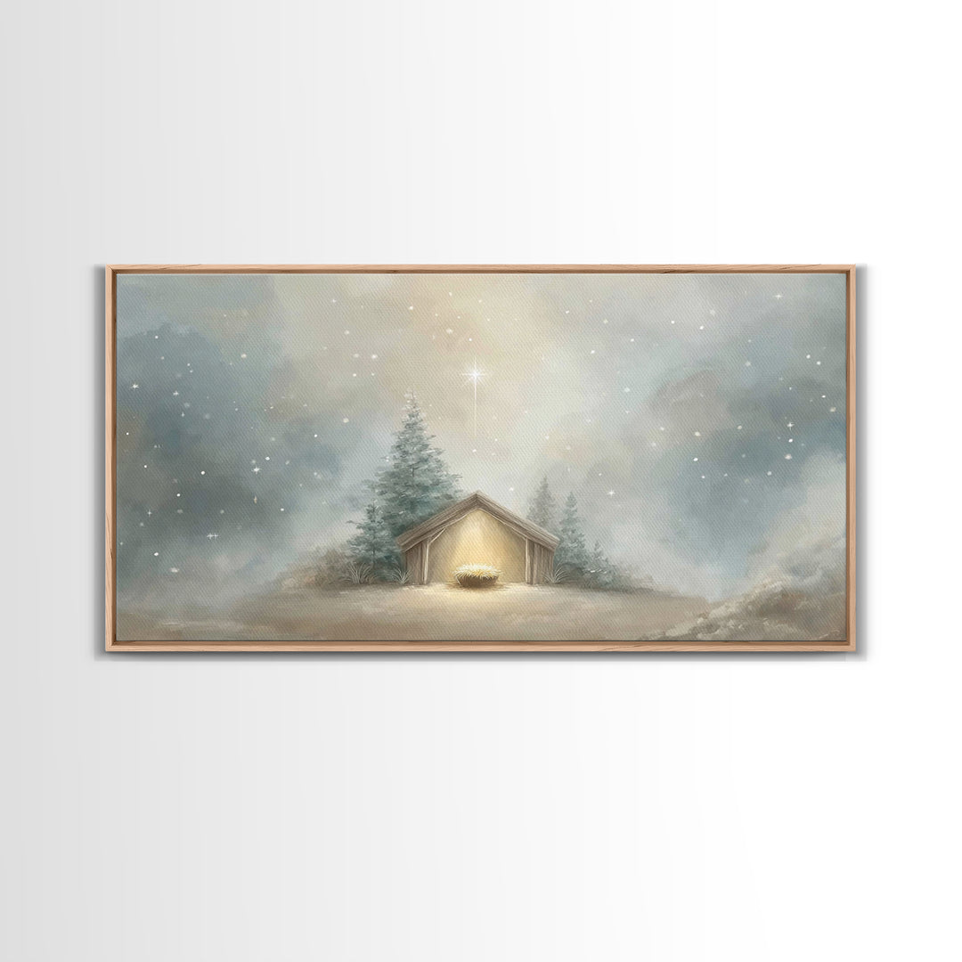 Star of Bethlehem – Framed Canvas Print – Christmas Art – Christian Wall Art – Christian Christmas Art – Christian Art Canvas – Christian D