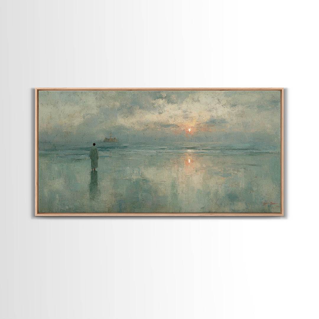 Solitary Grace Path – Framed Canvas Print – Christian Wall Art – Christian Art Canvas – Jesus Painting – Subtle Christian Art – Christian D