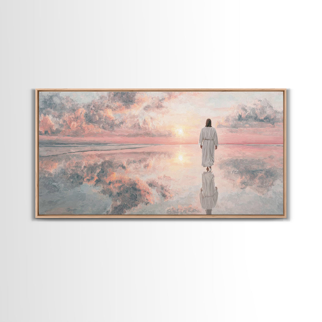 Heavenly Path – Framed Canvas Print – Christian Wall Art – Jesus Painting – Christian Art Canvas – Modern Christian Art – Christian Gift Id