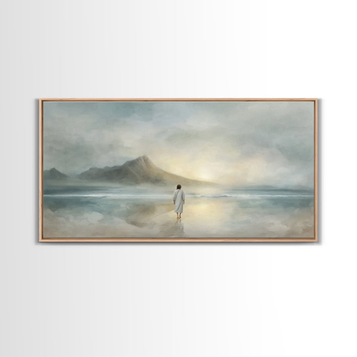 Dawn of Peace – Framed Canvas Print – Christian Art Canvas – Large Christian Painting – Subtle Christian Art – Christian Wall Art – Christi