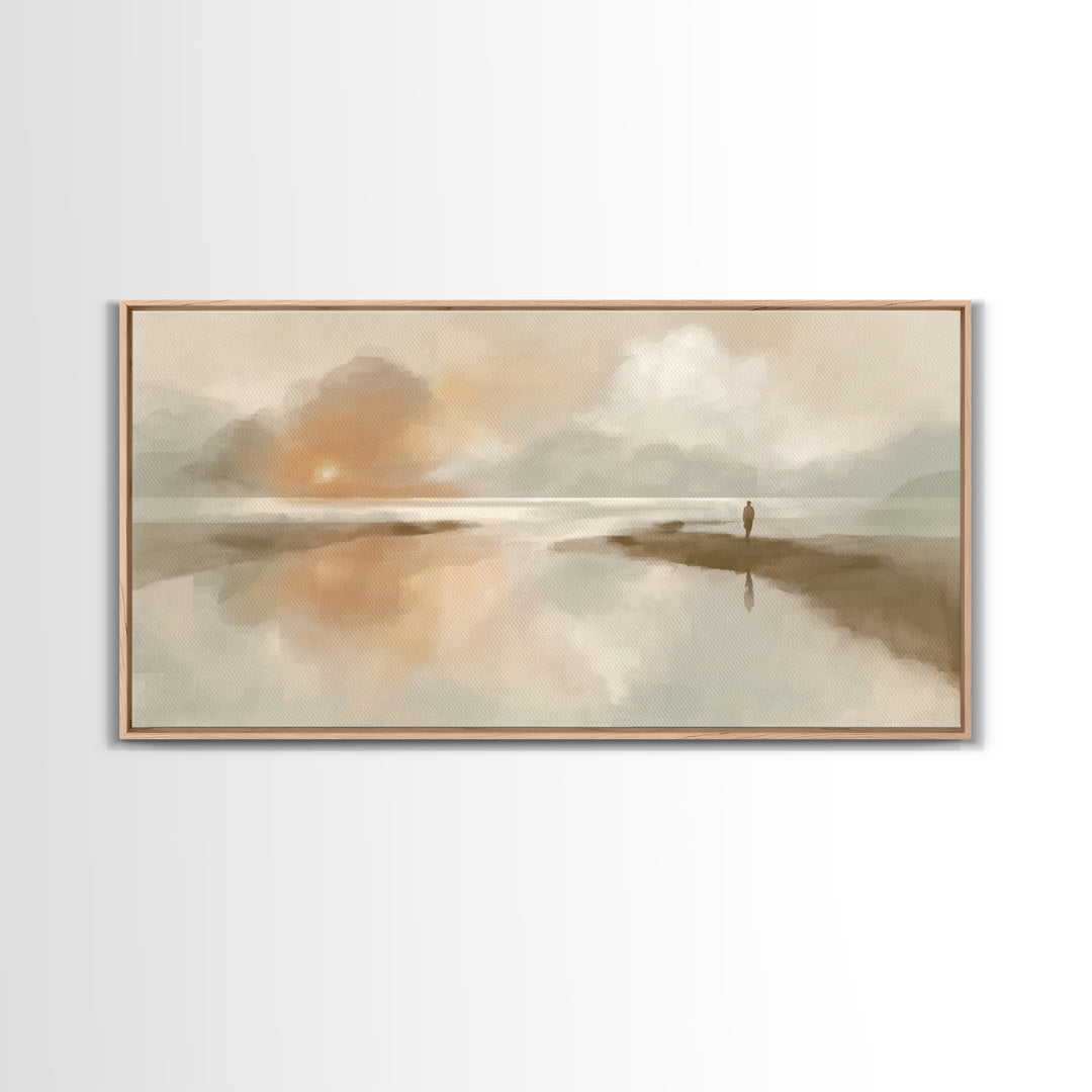 Sacred Stillness – Framed Canvas Print, Christian Wall Art, Christian Art Work, Modern Christian Art, Christian Painting, Unique Christian
