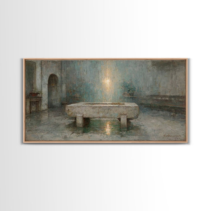 Desert Light – Framed Canvas Print | Christian Wall Art | Abstract Christian Art | Subtle Christian Paintings | Christian Art Canvas | Chri