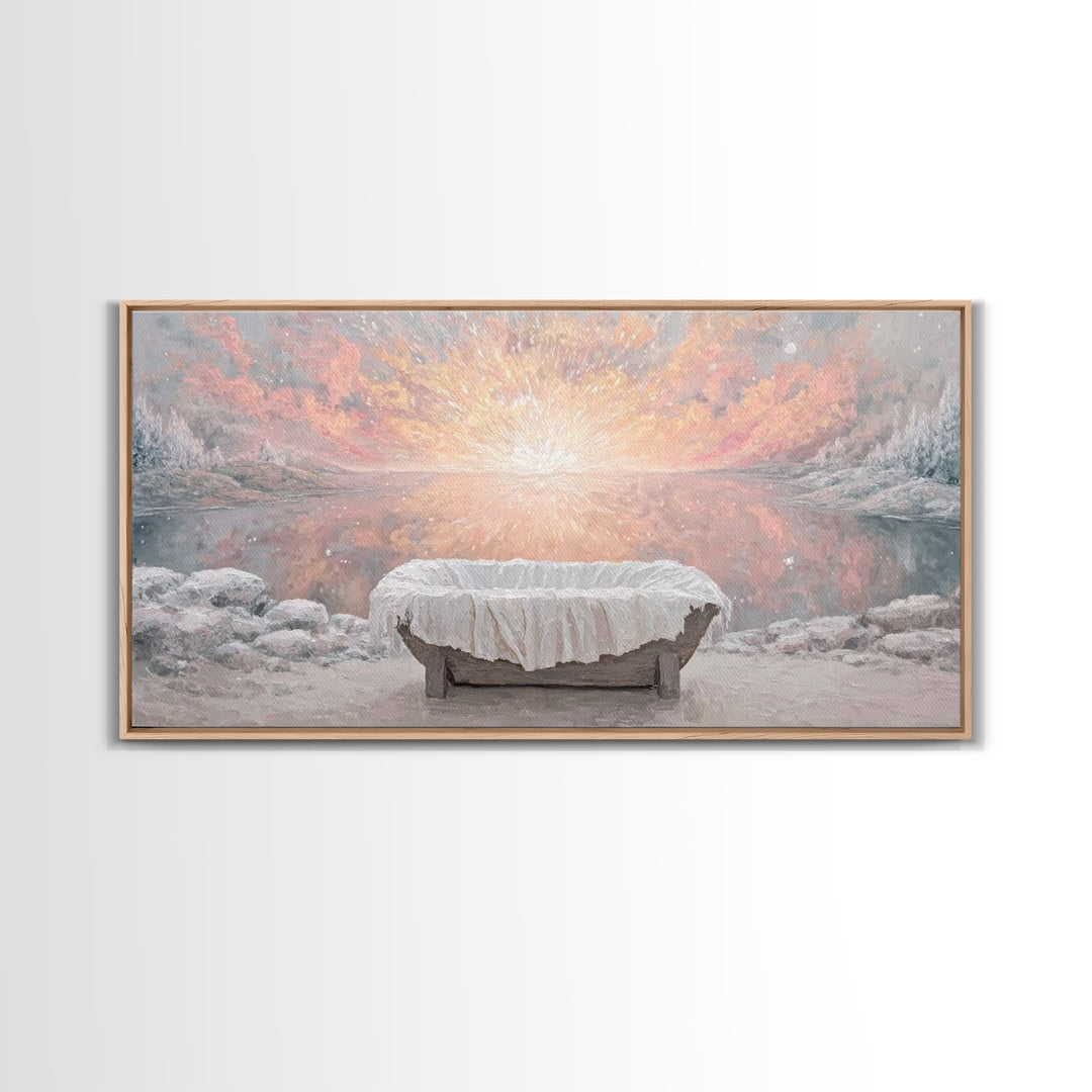Rising Glory – Framed Canvas Print, Christian Art Work, Christian Wall Art, Modern Christian Art, Christian Decoration, Christian Art Canva