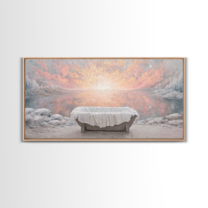 Rising Glory – Framed Canvas Print, Christian Art Work, Christian Wall Art, Modern Christian Art, Christian Decoration, Christian Art Canva