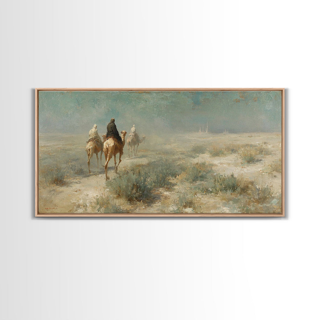 Journey Through Silence | Framed Canvas Print | Christian Art Canvas | Christian Wall Art | Vintage Christian Art | Christmas Art | Christi