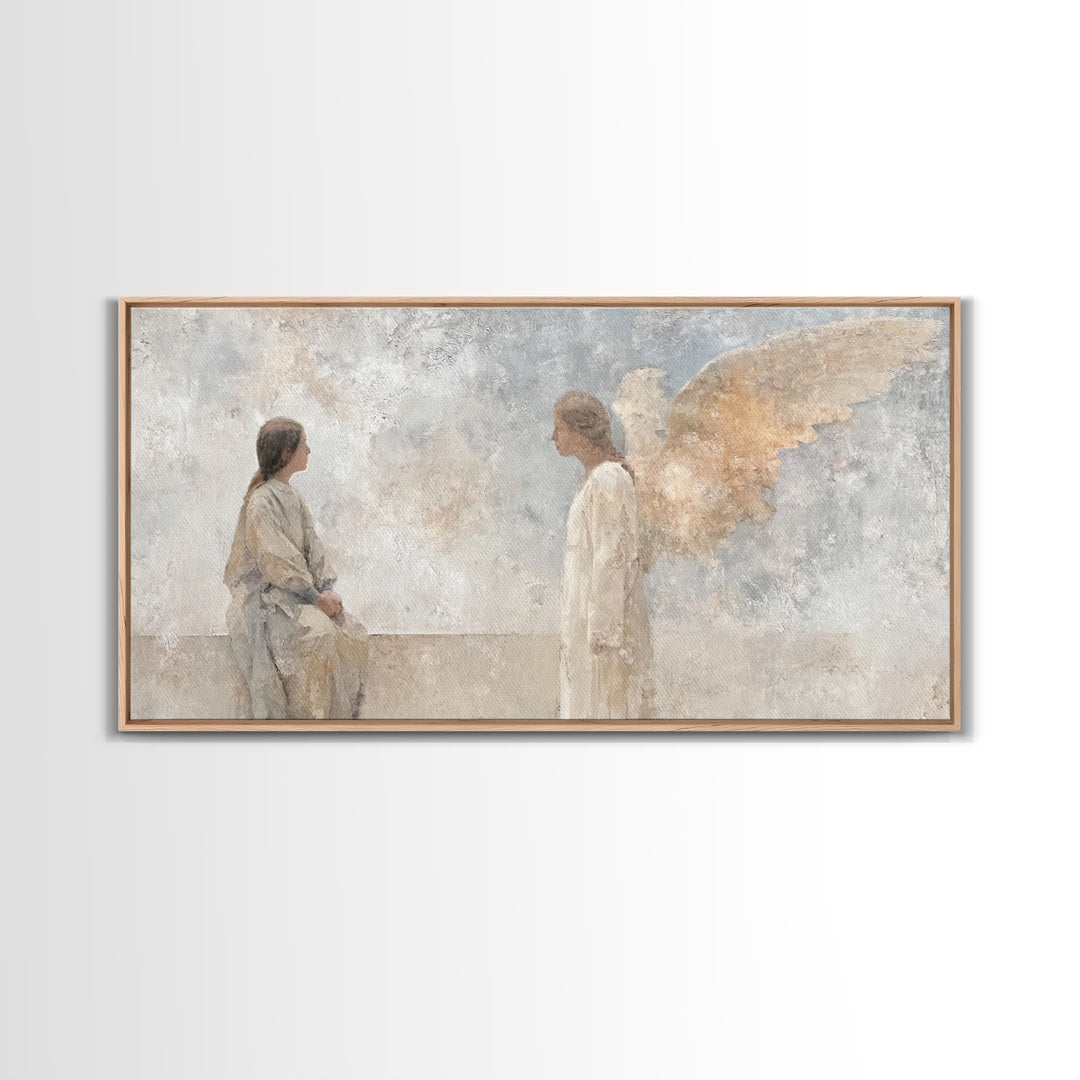 Dawn Of Grace – Framed Canvas Print – Christian Art Print – Minimalist Christian Art – Christian Wall Art – Christmas Art