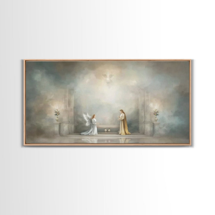 Heavenly Sanctuary | Framed Canvas Print | Christian Art Canvas | Christian Wall Art | Modern Christian Art | Jesus Painting | Christmas Ar