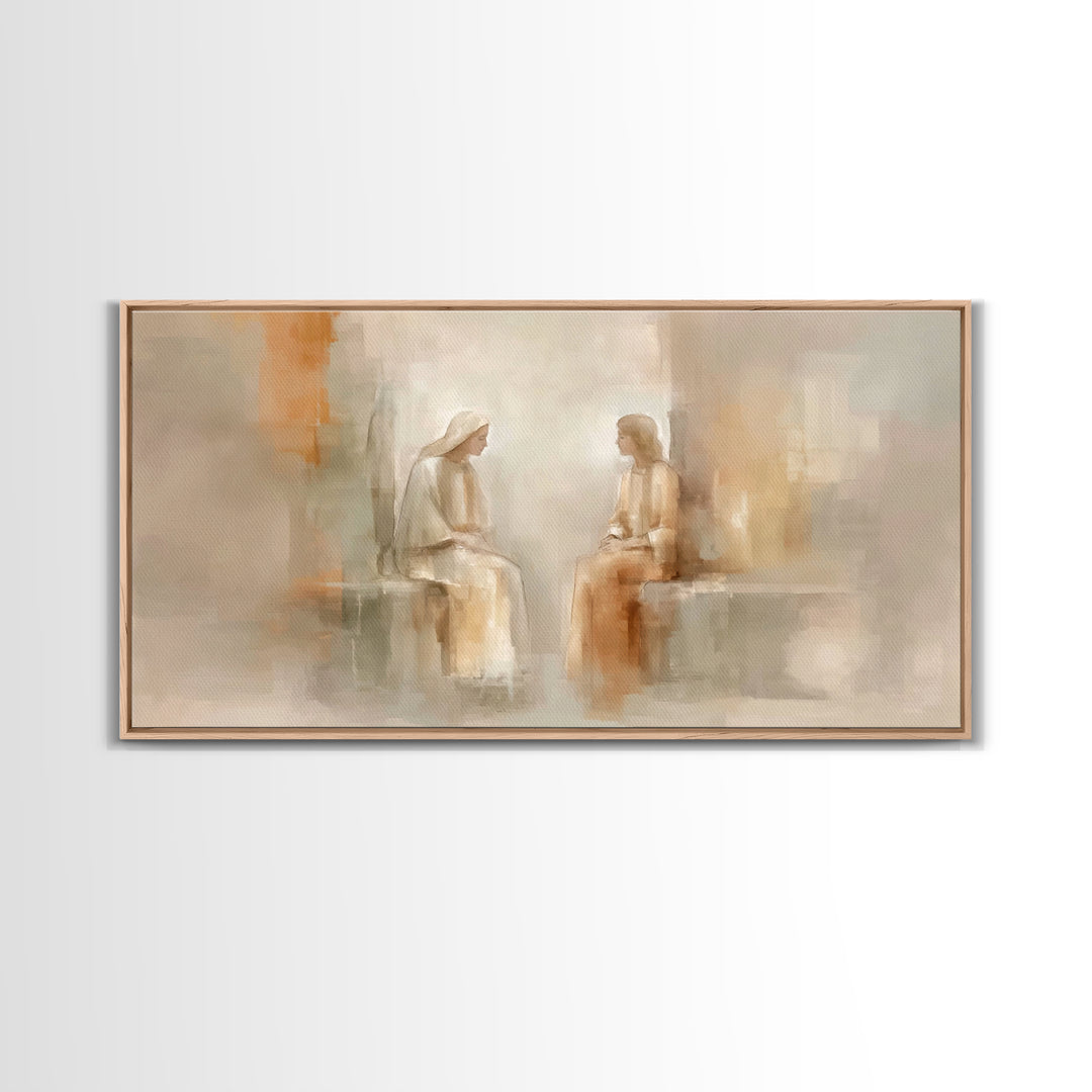 Quiet Revelation – Framed Canvas Print – Minimalist Christian Art – Christian Art Print – Subtle Christian Paintings – Christian Wall Art –