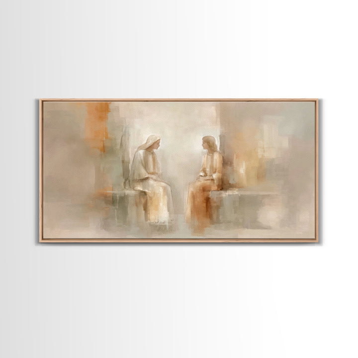 Quiet Revelation – Framed Canvas Print – Minimalist Christian Art – Christian Art Print – Subtle Christian Paintings – Christian Wall Art –
