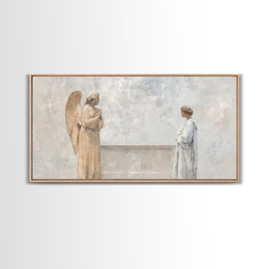 Serene Messenger | Framed Canvas Print | Christian Art Works | Christian Wall Art | Abstract Christian Art | Christian Gift Ideas | Jesus P
