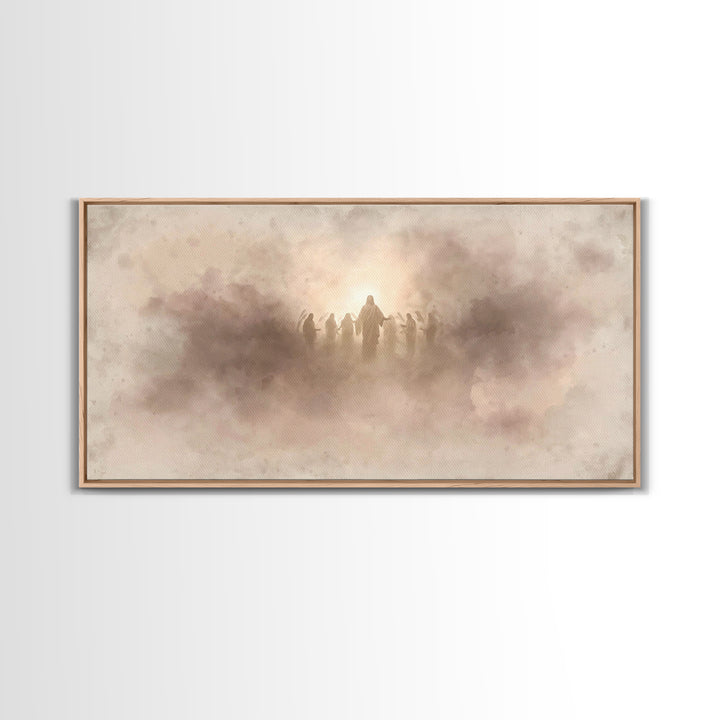 Eternal Light – Framed Canvas Print – Christian Art Painting – Christian Wall Art – Jesus Painting Canvas – Moody Christian Art – Christian