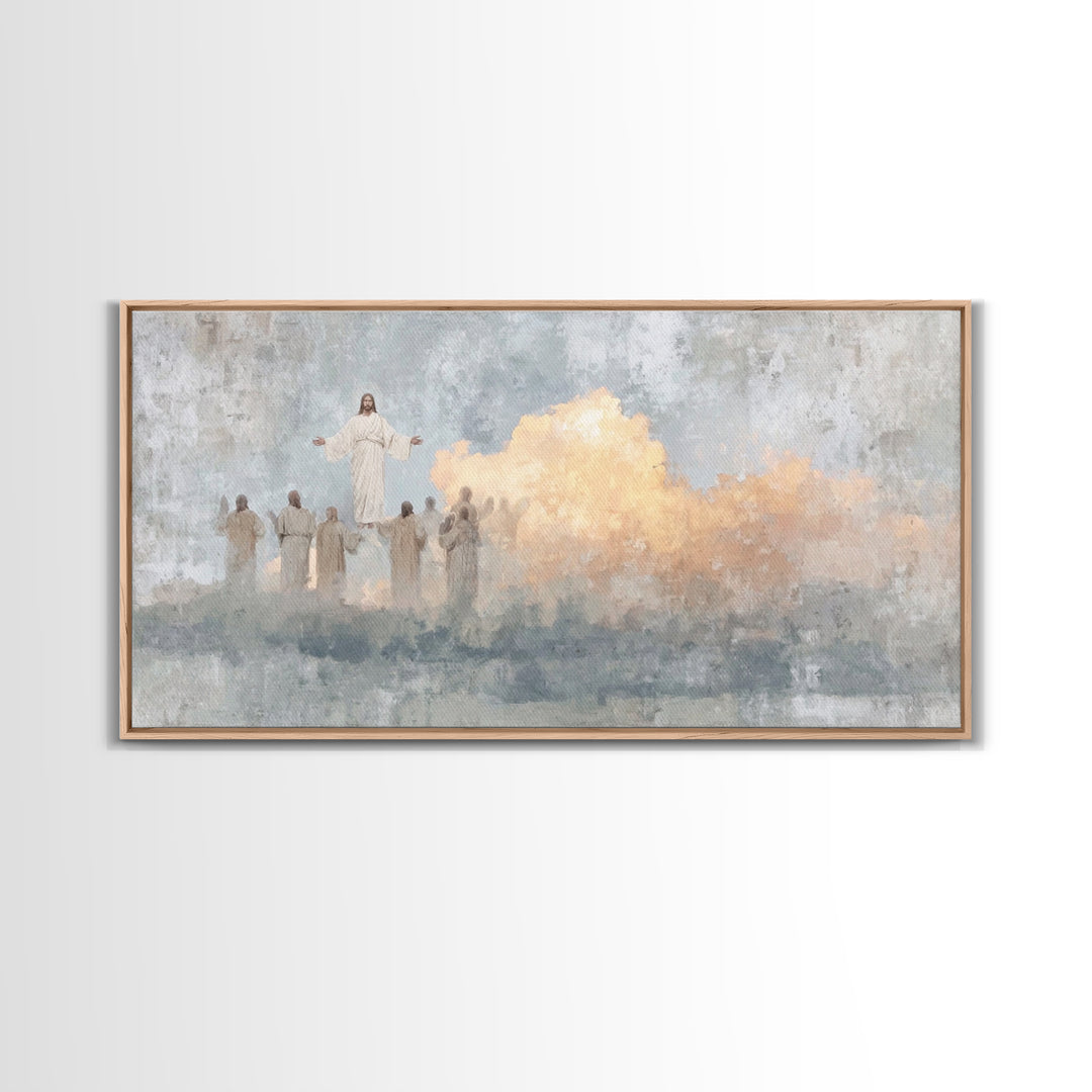 Risen Glory | Framed Canvas Print | Jesus Painting | Christian Wall Art | Christian Art Canvas | Modern Christian Painting | Christian Chri