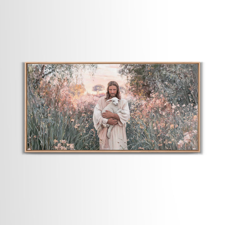 Blossoms Of Grace - Framed Canvas Print - Christian Wall Art - Christian Art Canvas - Jesus Painting - Christian Christmas Art