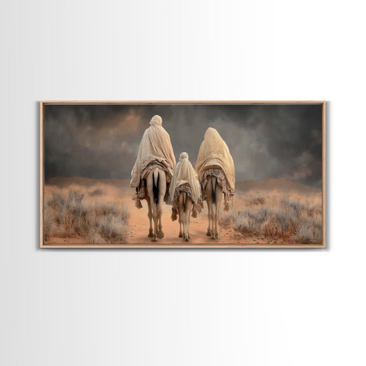 Holy Journey – Framed Canvas Print – Christian Wall Art – Jesus Painting – Christian Art Canvas – Christmas Art – Christian Decor – Christi