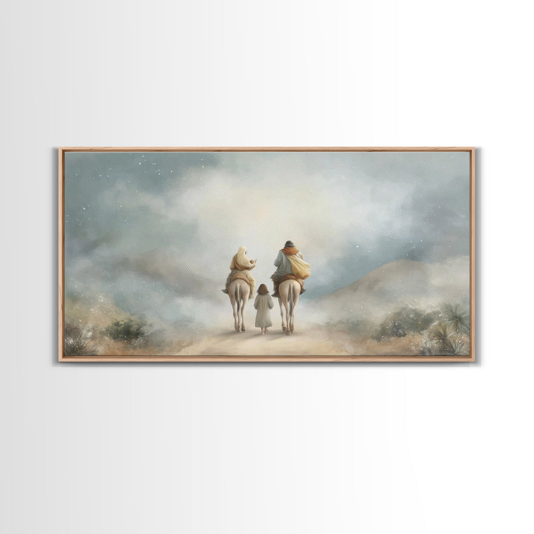 Sacred Ascent – Framed Canvas Print – Christian Art – Christian Art Prints – Christmas Canvas Wall Art – Christian Wall Art – Jesus Christm