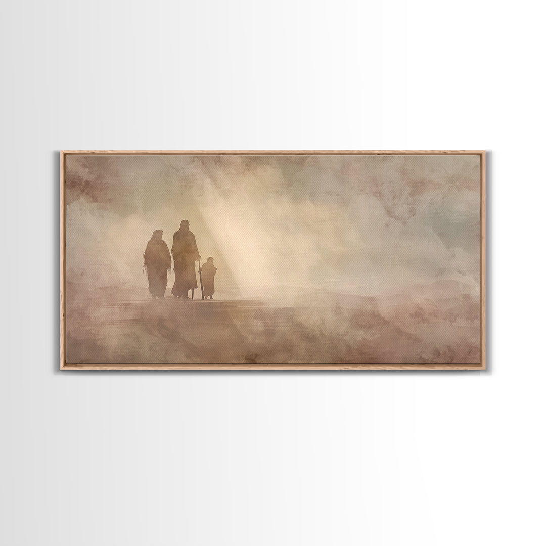 Dawn Refuge – Framed Canvas Print – Christian Wall Art – Christian Art Work – Christmas Art – Christian Decor – Jesus Painting