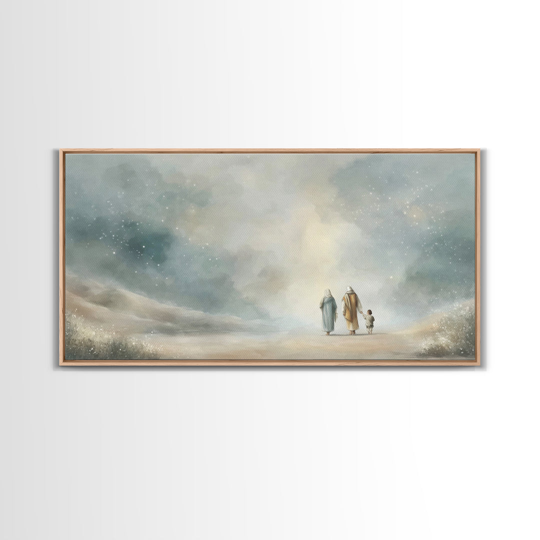 Stars Of Hope | Framed Canvas Print | Christian Wall Art | Christian Art Print | Christmas Art | Christian Decor | Jesus Painting