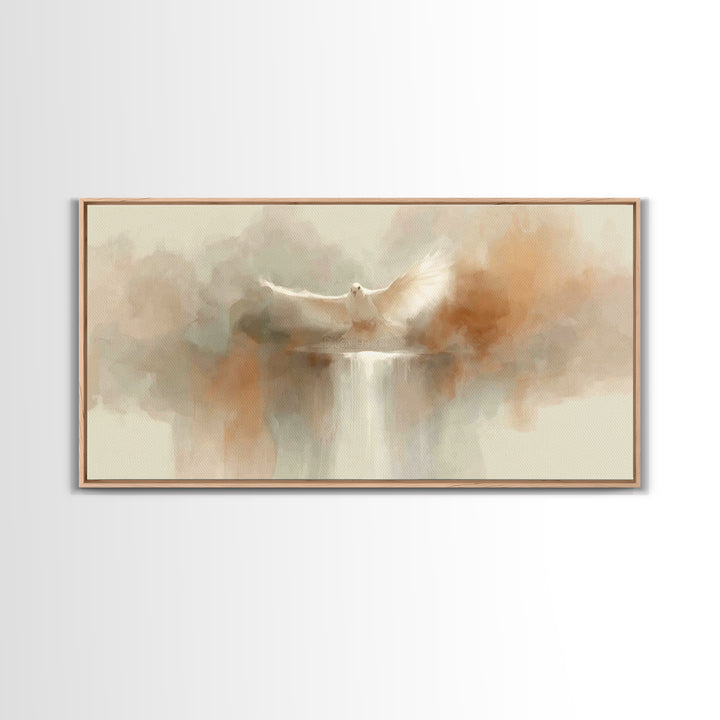 Wings Of Peace – Framed Canvas Print – Christian Wall Art – Christian Art Canvas – Christian Painting – Christmas Art – Christian Decor