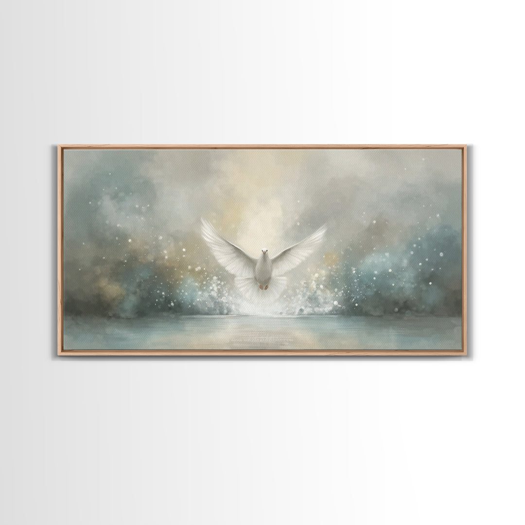 Heavenly Promise – Framed Canvas Print – Christian Art Canvas – Christian Wall Art – Christmas Art – Christian Painting – Christian Decor