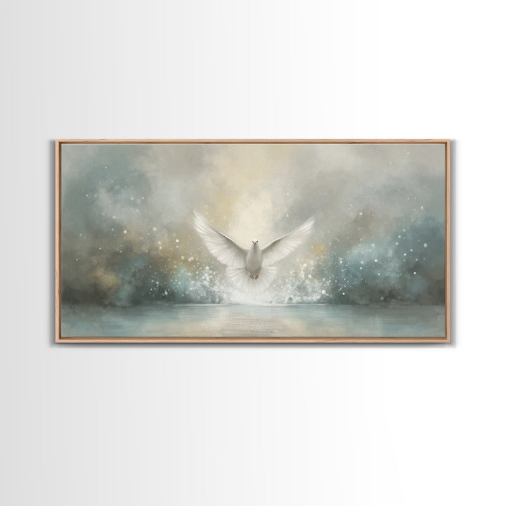 Heavenly Promise – Framed Canvas Print – Christian Art Canvas – Christian Wall Art – Christmas Art – Christian Painting – Christian Decor