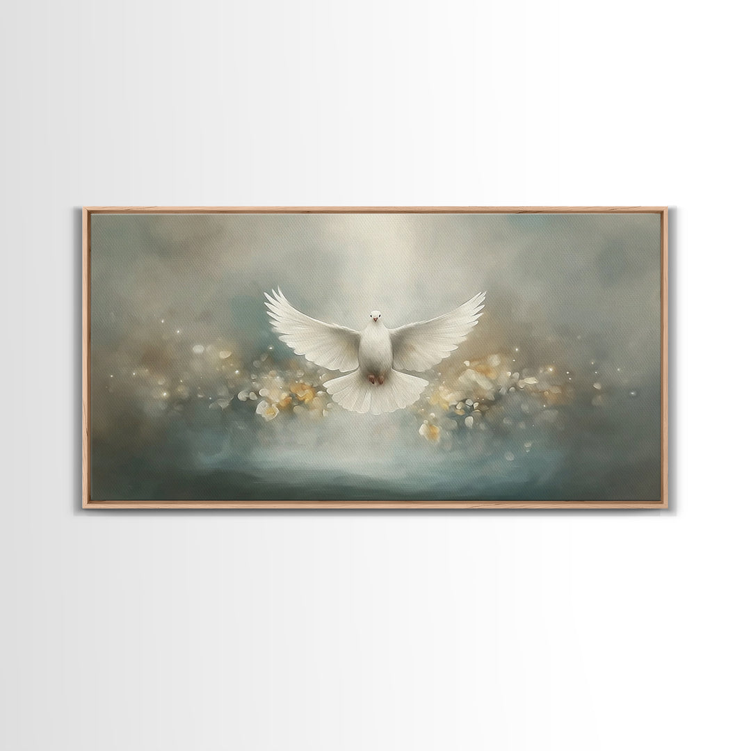 Divine Stillness – Framed Canvas Print – Christian Wall Art – Christian Art Canvas – Christian Painting – Christmas Art – Christian Decor