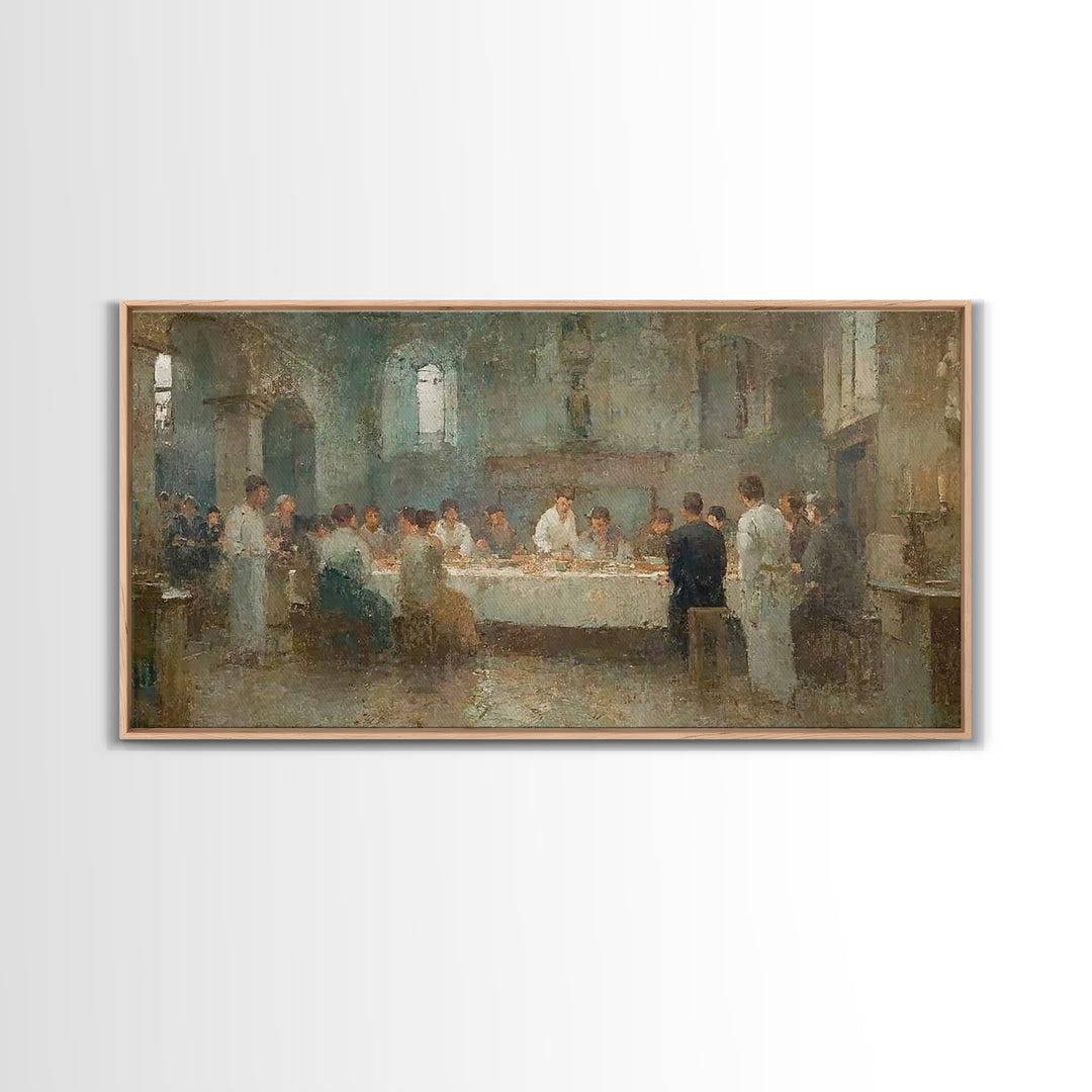 Sanctuary Feast Echo | Framed Canvas Print | Christian Wall Art | Jesus Canvas Art | Christian Art Print | Christmas Art | Christian Decor