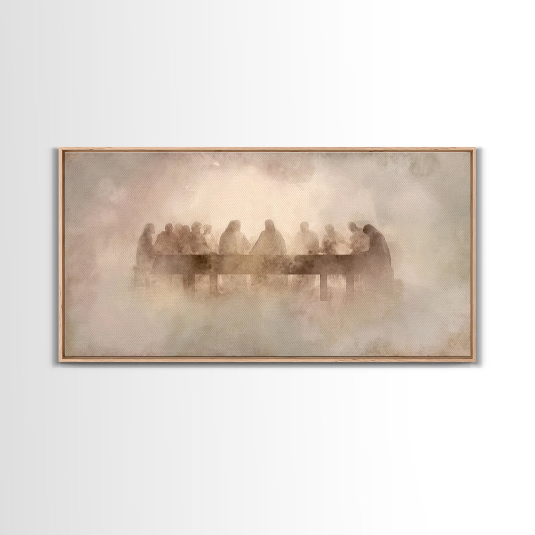 Eternal Feast Glow | Framed Canvas Print | Christian Wall Art | Jesus Painting | Christian Art Canvas | Christmas Art | Christian Decor