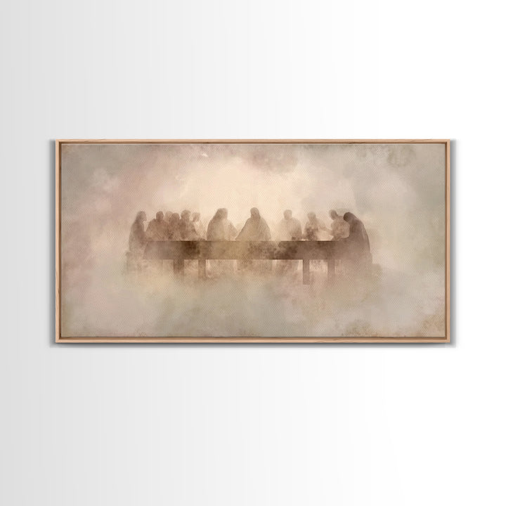 Eternal Feast Glow | Framed Canvas Print | Christian Wall Art | Jesus Painting | Christian Art Canvas | Christmas Art | Christian Decor