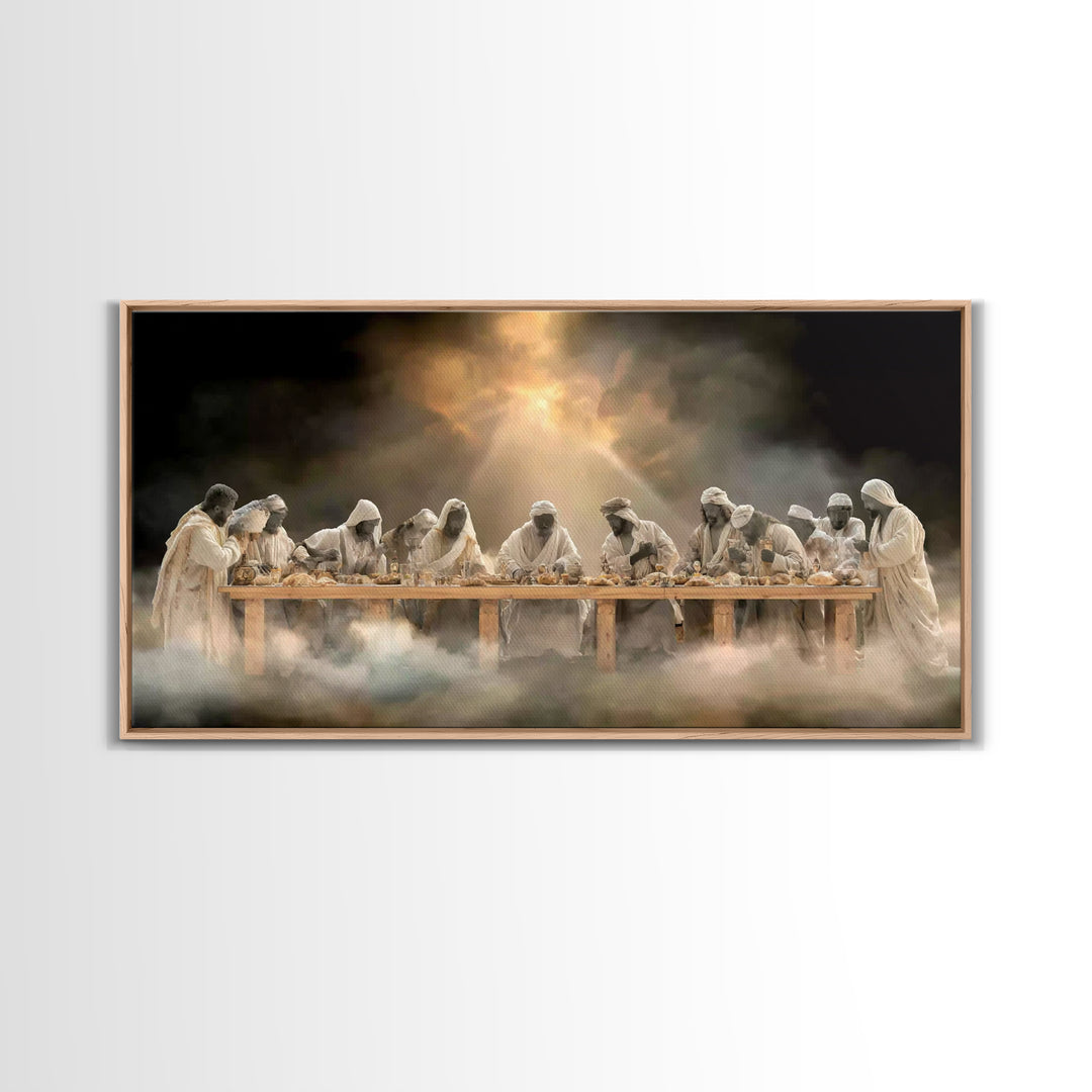 Holy Gathering Veil – Framed Canvas Print – Christian Art Canvas – Jesus Painting – Christian Wall Art – Christmas Art – Christian Gift