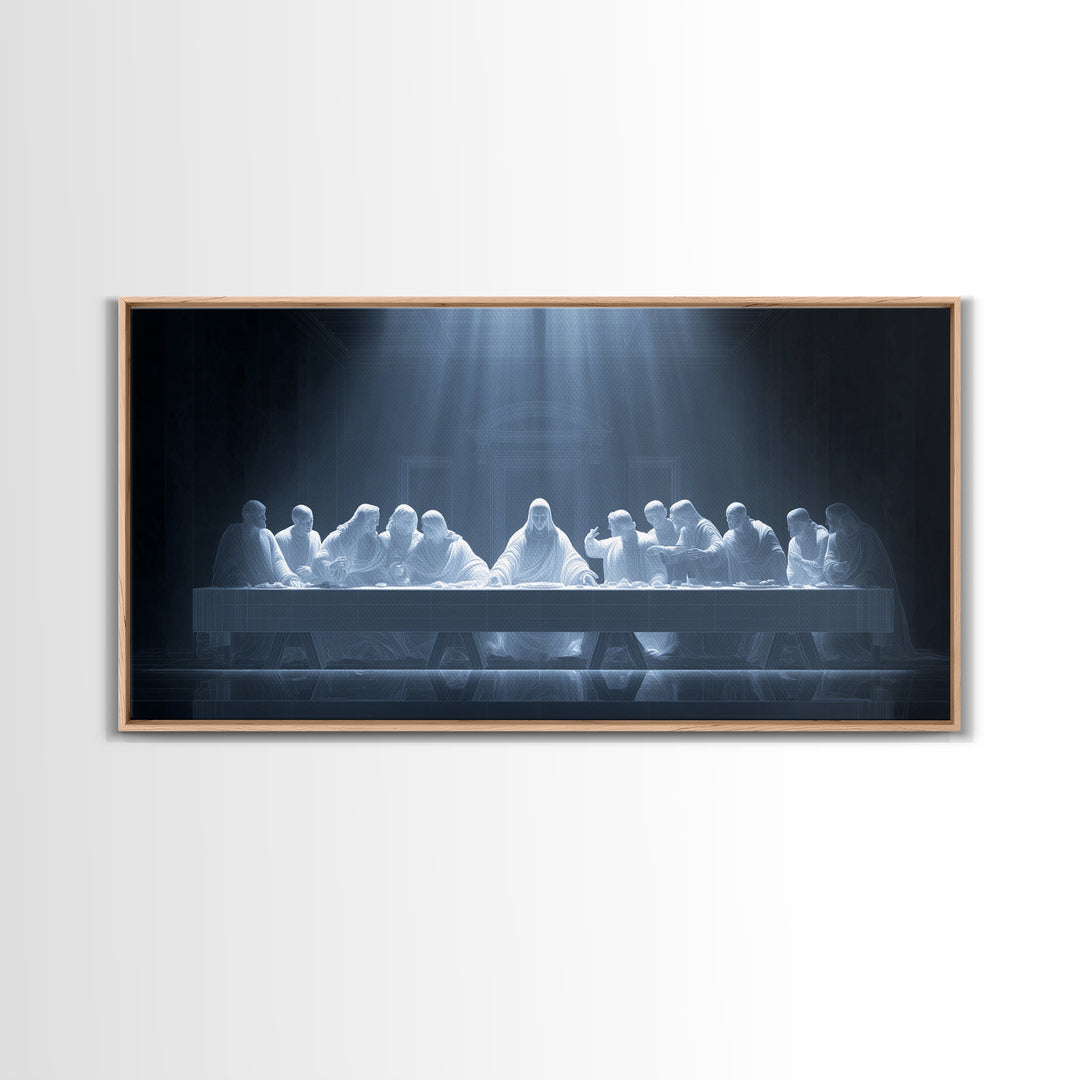 Heavenly Communion | Framed Canvas Print | Christian Wall Art | Christian Art Canvas | Jesus Painting | Christian Christmas Art