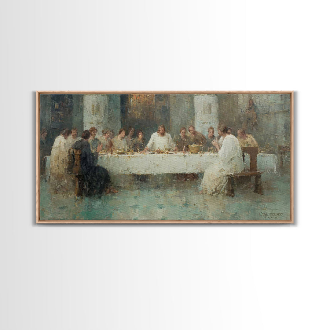 Sacred Gathering | Framed Canvas Print | Christian Wall Art | Jesus Painting | Christian Art Canvas | Large Christian Painting | Christian
