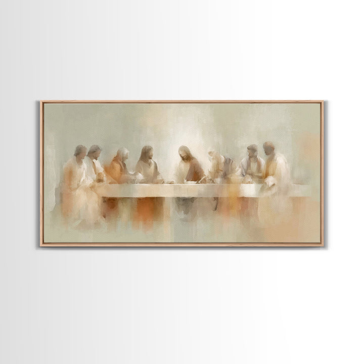 Radiant Supper Light | Framed Canvas Print | Christian Wall Art | Christian Art Canvas | Jesus Painting | Modern Christian Art | Christian