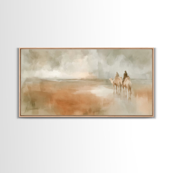 Pilgrims Of Light – Framed Canvas Print – Christmas Art Prints – Christian Art Canvas – Christian Wall Art – Christian Decoration – Jesus C