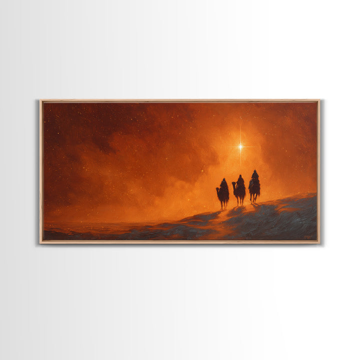 Faithful Journey – Framed Canvas Print – Christian Art Canvas – Christian Decoration – Christmas Wall Art – Christian Christmas Art – Jesus