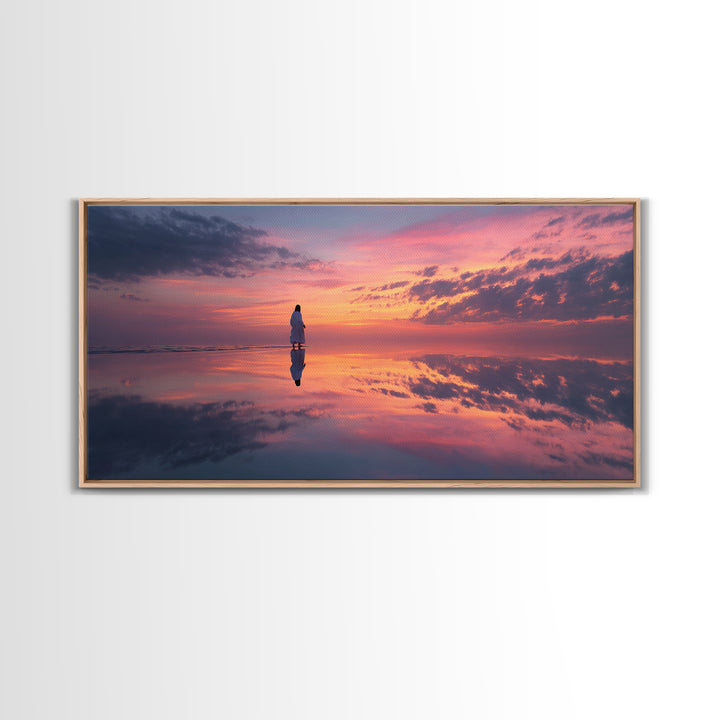 Radiant Horizon – Framed Canvas Print – Christian Art Canvas – Jesus Painting – Large Christian Art – Modern Christian Painting