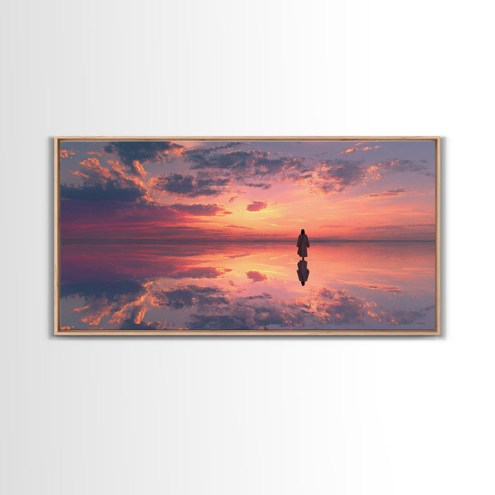 Sky Of Promise – Framed Canvas Print – Christian Art Canvas – Christian Art Gift – Minimalist Christian Art – Modern Christian Art